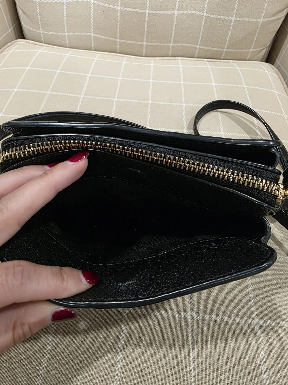 Tory Burch Black Pebbled Leather Crossbody Bag - Used Once